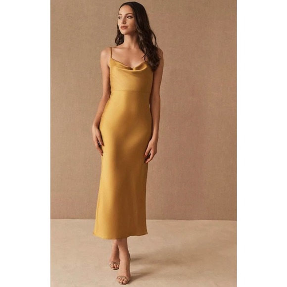 Sachin & Babi Dresses & Skirts - BHLDN Sachin + Babi Cali Gold Yellow Midi Dress